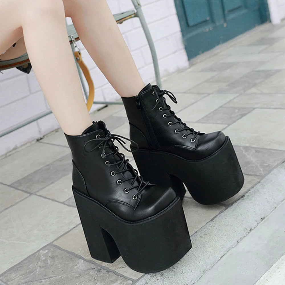 Women's Y2K Platform Chunky Heel Boots