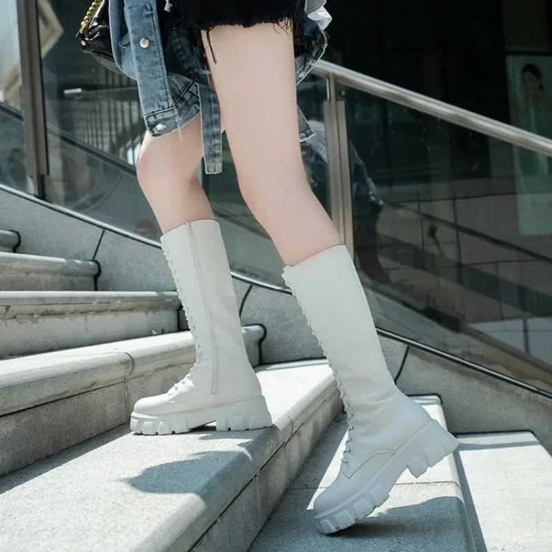Women's Mid Calf Platform Winter Boots