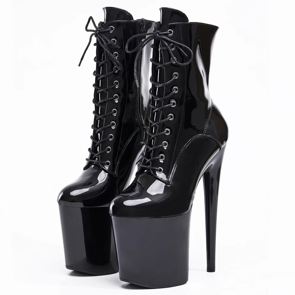Women's 8" Platform Lace-Up Ankle Boots