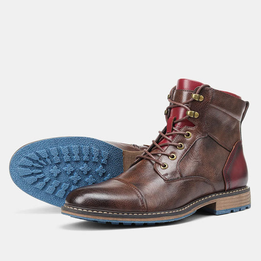 Men's Leather Ankle Boots Size