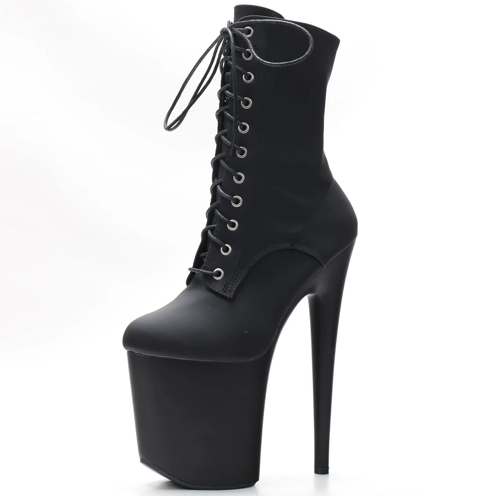 Women's 8" Platform Lace-Up Ankle Boots