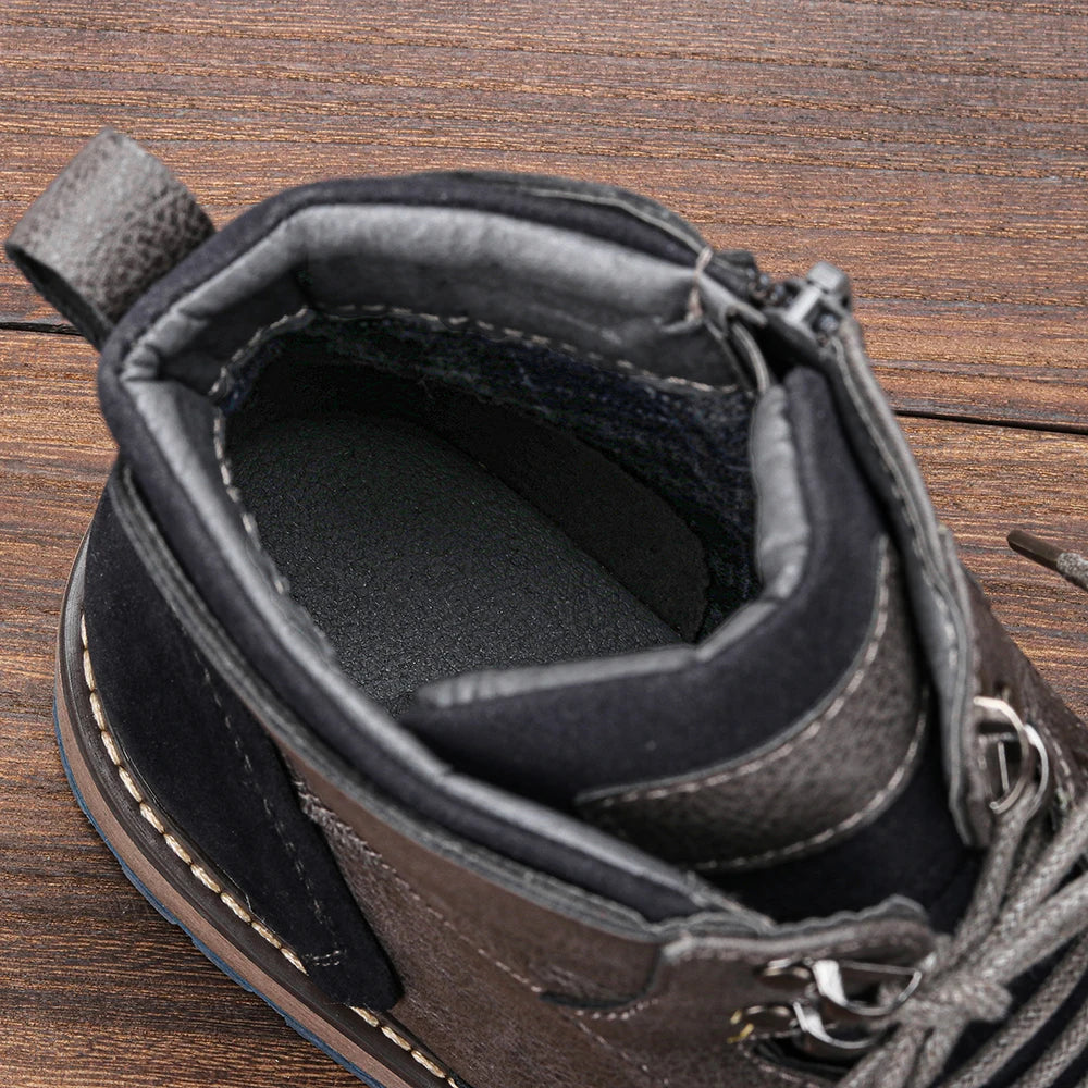 Men's Leather Ankle Boots Size
