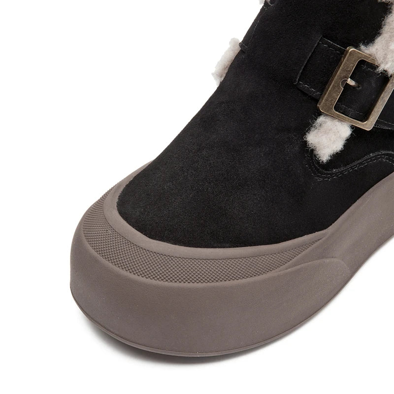 Women's Genuine Leather Warm Snow Boots