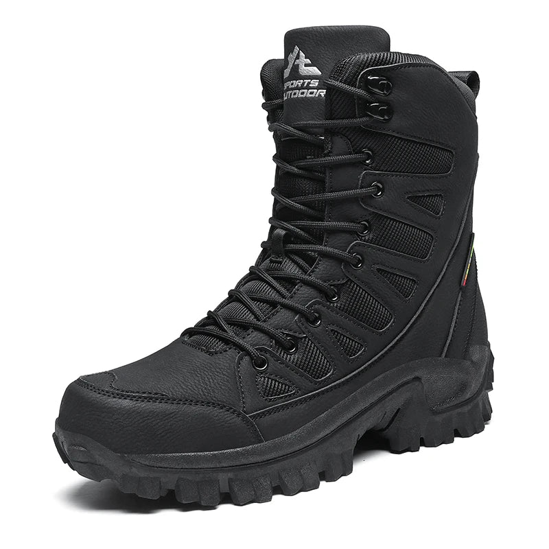 Men's Leather Tactical Hiking Work Boots