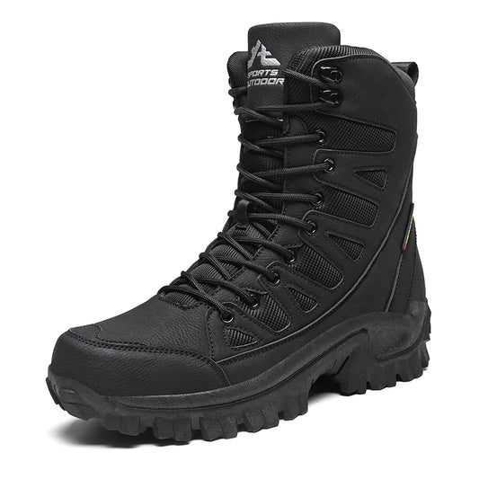 Men's Leather Tactical Hiking Work Boots