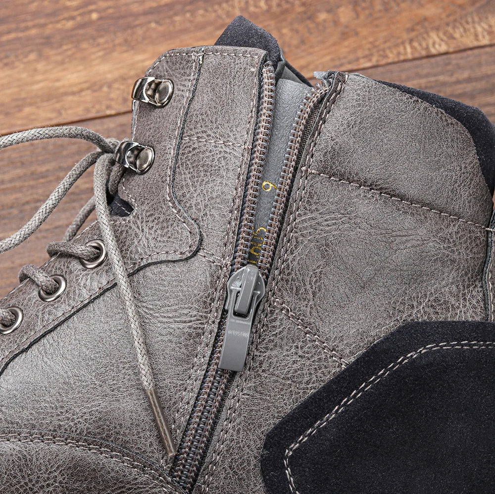 Men's Leather Ankle Boots Size