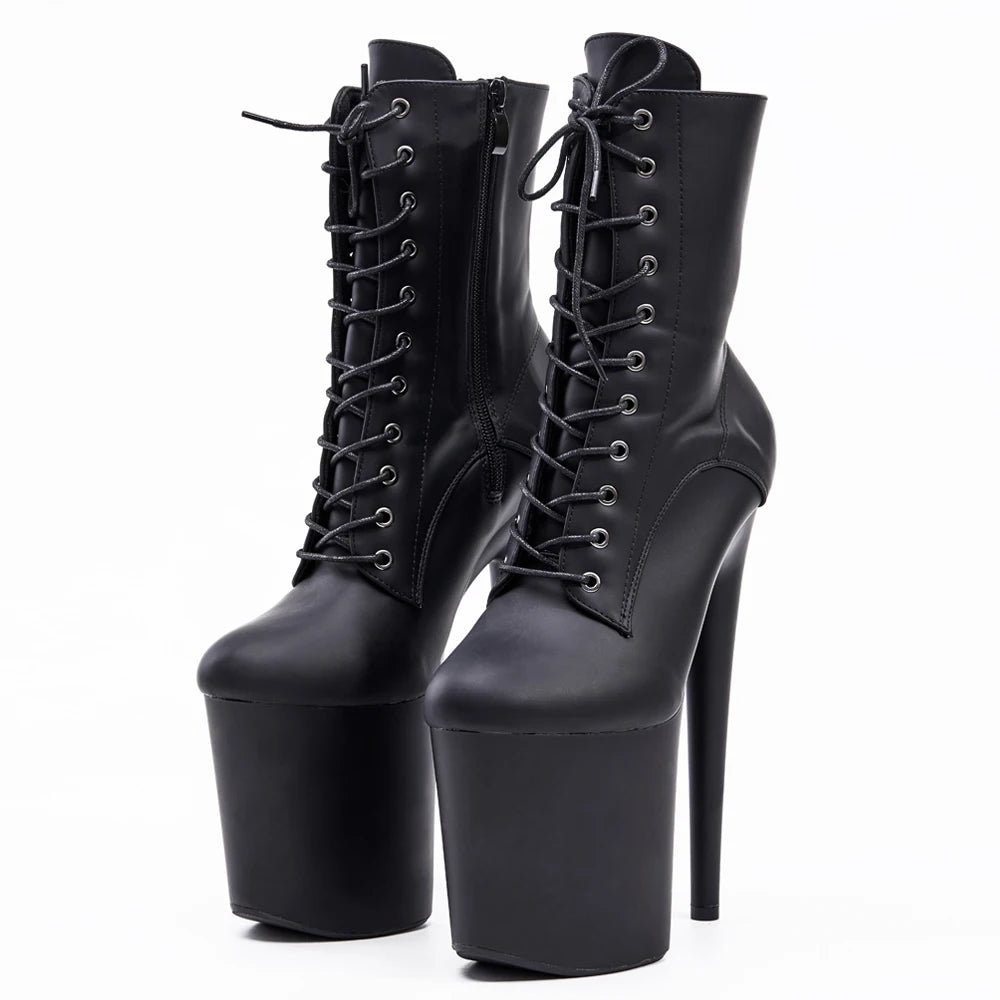 Women's 8" Platform Lace-Up Ankle Boots